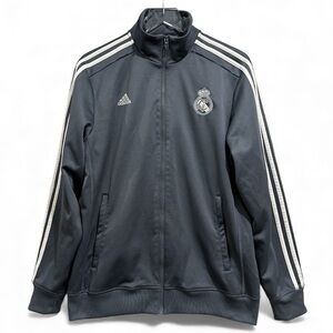 Adidas Real Madrid 3 Stripe Track Jacket Size Large L Soccer Spain Activewear